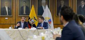 El alcalde de Guayaquil durante su intervenci&oacute;n en la Asamblea.