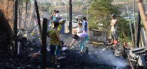 Las viviendas destruidas se encuentran en lo alto de un cerro en la cooperativa Sergio Toral 2.