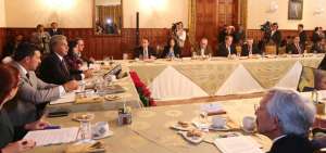 El conversatorio se realiz&oacute; en al Palacio de Carondelet. 