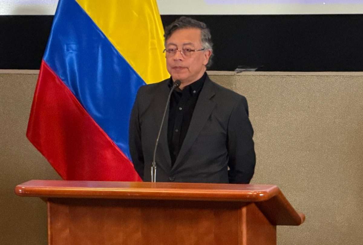Fotograf&iacute;a de archivo en la que capt&oacute; al presidente de Colombia, Gustavo Petro, durante una rueda de prensa, en Washington DC (EE.UU.).