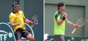 G&oacute;mez (d) no tuvo problemas para superar a Hornby; lo mismo hizo Endara que dobleg&oacute; en 3 set a King.