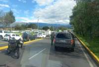Posible amenaza de bomba a la altura del puente 9 de la Autopista General Rumiñahui.