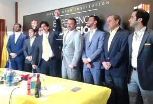 El binomio Noboa-Garc&iacute;a se present&oacute; como candidato a la presidencia de Barcelona. Foto: H&eacute;ctor Marcillo / El Tel&eacute;grafo