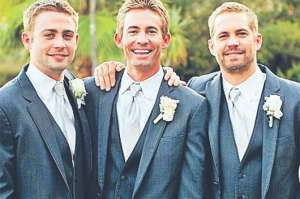 El fallecido actor Paul Walker (d) aparece con sus hermanos Caleb y Cody. Por su parecido f&iacute;sico, ellos realizar&aacute;n algunas escenas pendientes de la pel&iacute;cula.