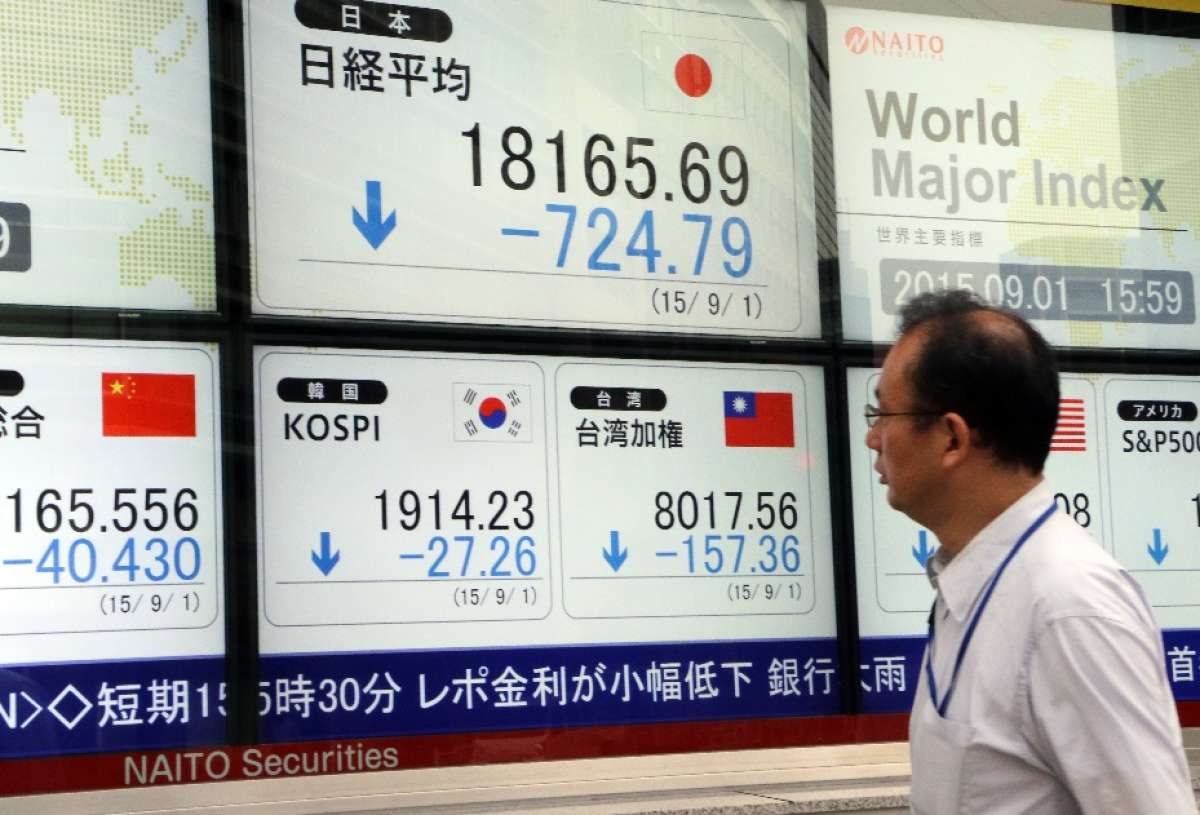 La bolsa de Tokio fue de las m&aacute;s afectadas en la jornada. Foto: AFP 
