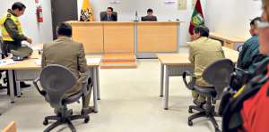 Las audiencias de casos flagrantes se desarrollan en las 2 salas de la Unidad. Esta tuvo lugar el primer d&iacute;a. Foto: Roberto Ch&aacute;vez / El Tel&eacute;grafo