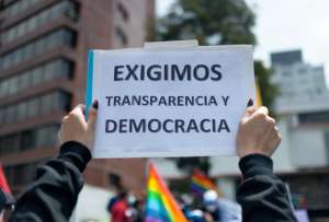 Yaku P&eacute;rez lidera movilizaci&oacute;n en Quito por resultados electorales