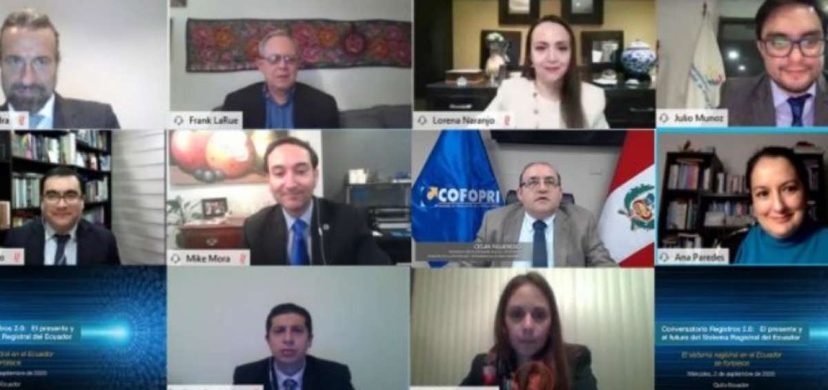 Reuni&oacute;n con las autoridades de la Red de Catastro y Registro de la Propiedad, v&iacute;a Zoom.