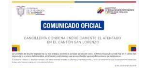Canciller&iacute;a reprocha el atentado de San Lorenzo