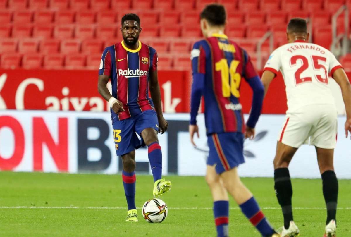Error de Umtiti le cuesta al FC Barcelona llave de ida con el Sevilla en la Copa del Rey