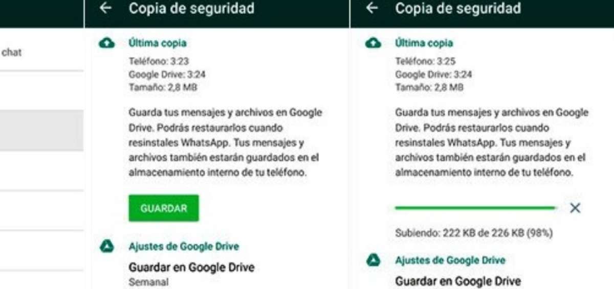 Las copias de seguridad no consumir&aacute;n espacio en la nube de Google.