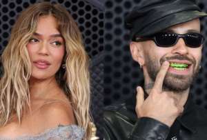 Feid y Karol G protagonizaron un fr&iacute;o y extra&ntilde;o momento en la gala de los Grammy.