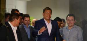Rafael Correa, presidente del movimiento asisti&oacute; a la reuni&oacute;n. 