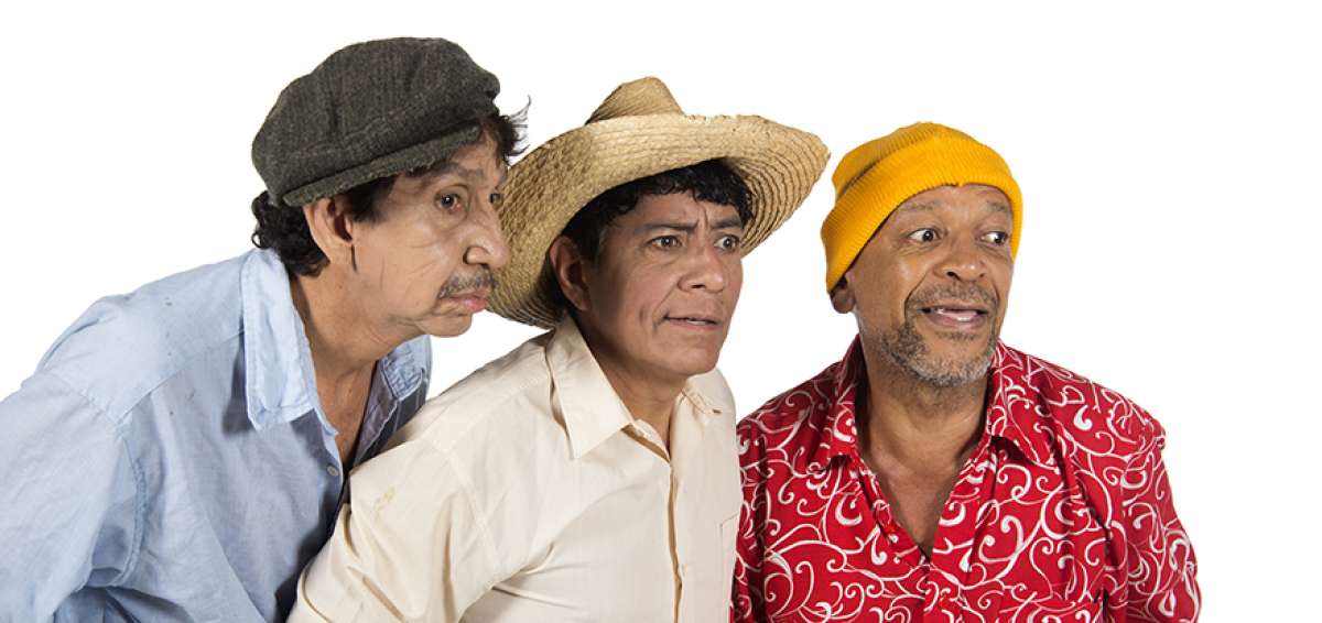 Isidro Murillo (izq.) interpreta al viejo Galo, Augusto Enr&iacute;quez es Lorenzo, y Roosevelt Valencia act&uacute;a de Pipiolo.