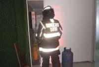 Personal del Cuerpo de Bomberos de Quito atendió emergencia por fuga de gas