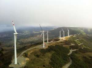 El parque e&oacute;lico de Villonaco (Loja) tiene capacidad para generar 16,5 MW. Foto: Senplades