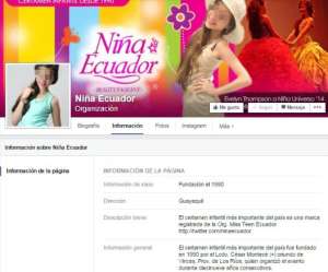 Captura de pantalla la p&aacute;gina de Facebook de la competencia de belleza. 