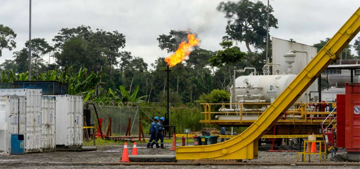 La producci&oacute;n nacional en Ecuador bordea los 518.000 barriles por d&iacute;a.  El campo Sacha (foto) produce alrededor de 69.000 barriles diarios.