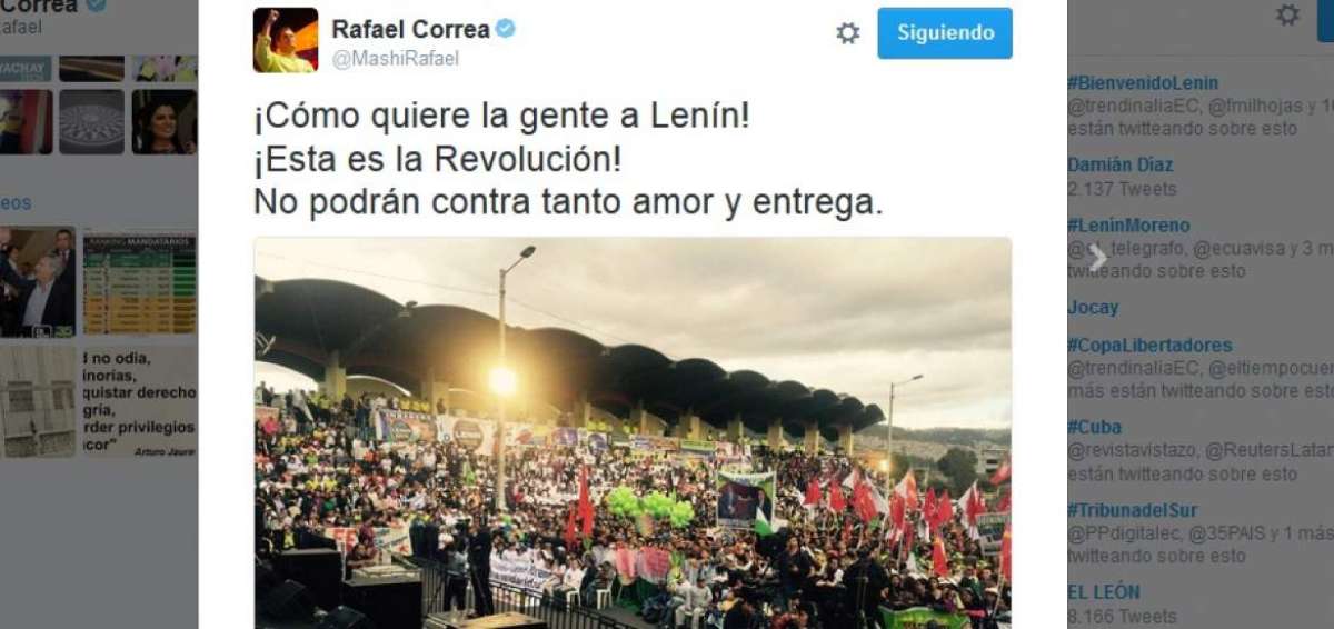 Rafael Correa: &iexcl;C&oacute;mo quiere la gente a Len&iacute;n!