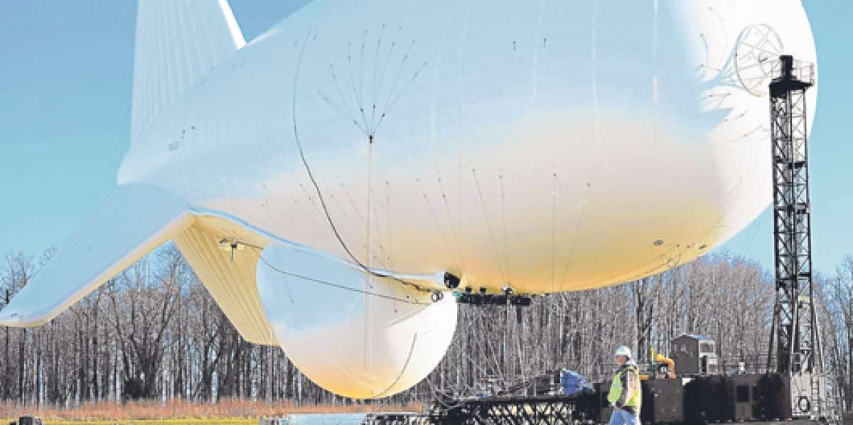 Solo dos JLENS est&aacute;n operativos: el que est&aacute; sobre Maryland y otro que se desplegar&aacute; pr&oacute;ximamente. Imagen tomada de http://www.trbimg.com