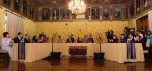 El mandatario Len&iacute;n Moreno posesion&oacute; a los nueve integrantes de este frente. 
