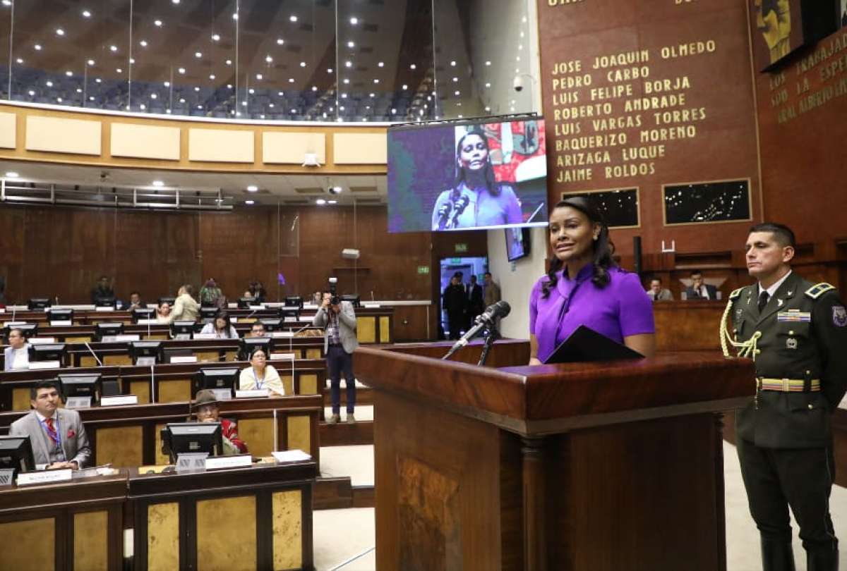 La fiscal Diana Salazar presentó su rendición de cuentas 2023 en la Asamblea Nacional.
