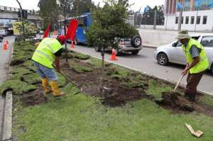 La primera fase de los trabajos inici&oacute; en la Av. de las Am&eacute;ricas, desde el Control Sur. Foto: Cortes&iacute;a