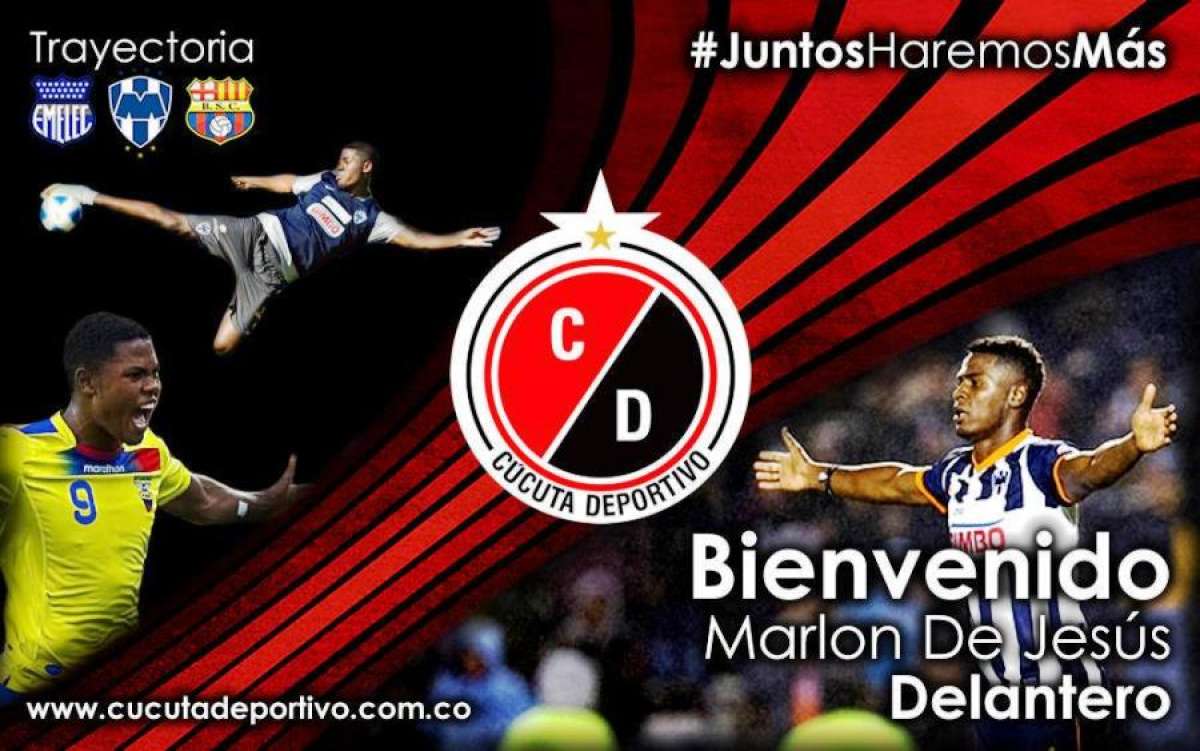 En la cuenta de Twitter del club colombiano le dieron la bienvenida al ariete. Foto: tomada de @Cucutaoficial