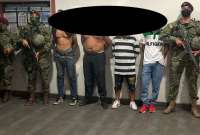 Cuatro miembros de 'Los Choneros' fueron capturados en Quevedo