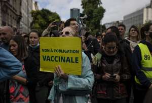 Imagen de una marcha antivacunas en París, el pasado 11 de enero