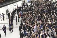 Los jugadores de Japón fueron recibidos con aplausos en el regreso a su país. 