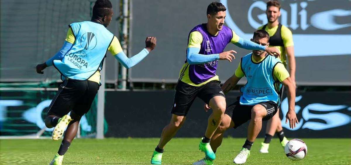 La plantilla del Celta de Vigo realiz&oacute; ayer su &uacute;ltimo entrenamiento y dej&oacute; listo el equipo para el partido de esta tarde. 