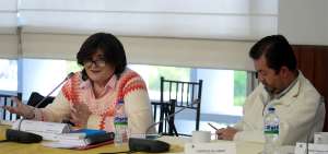 La ministra de Finanzas, Mar&iacute;a Elsa Viteri, acudi&oacute; a la Comisi&oacute;n de Relaciones Internacionales para analizar el destino de los fondos en la frontera norte.