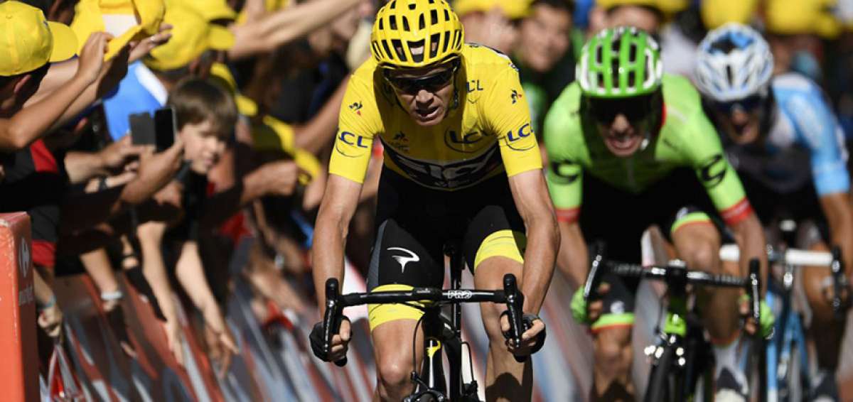 &rarr;El ciclista brit&aacute;nico Chris Froome, del equipo Sky, durante su participaci&oacute;n en el Tour de Francia del a&ntilde;o pasado.   